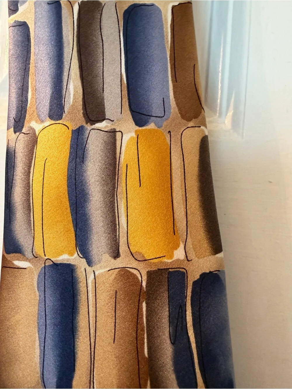 J. Garcia Blue, Gold & Black Patterned Set of 2 Neckties